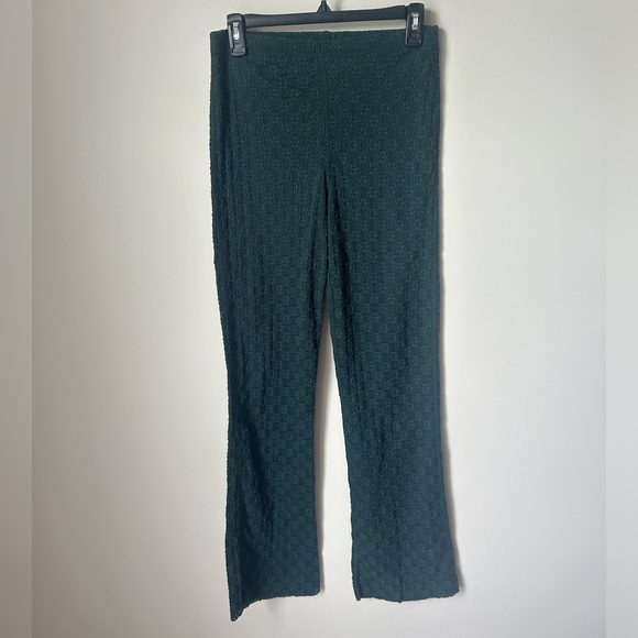 FP One Emerald Green Floral Flare Pants - Picture 1 of 5